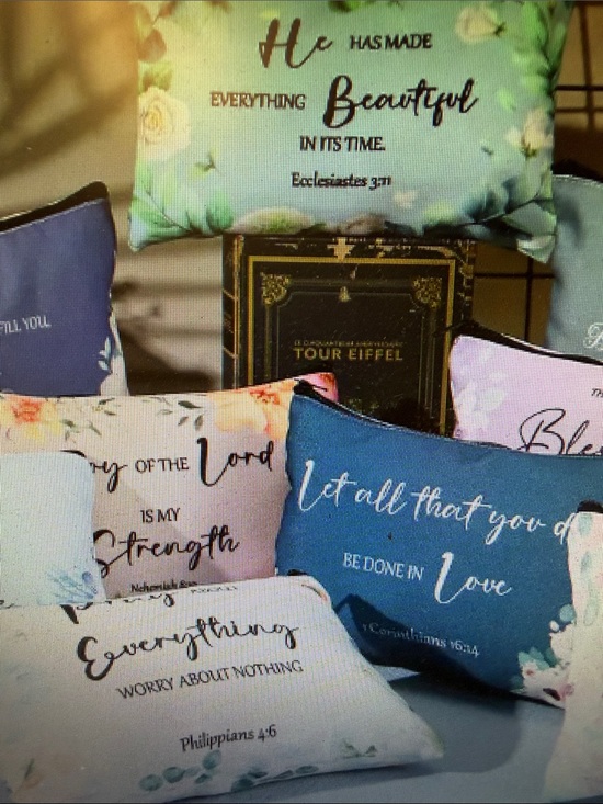 Handbags - ❣️5/$25❣️2 Inspirational cosmetic bag - assorted collection. Random pull choices